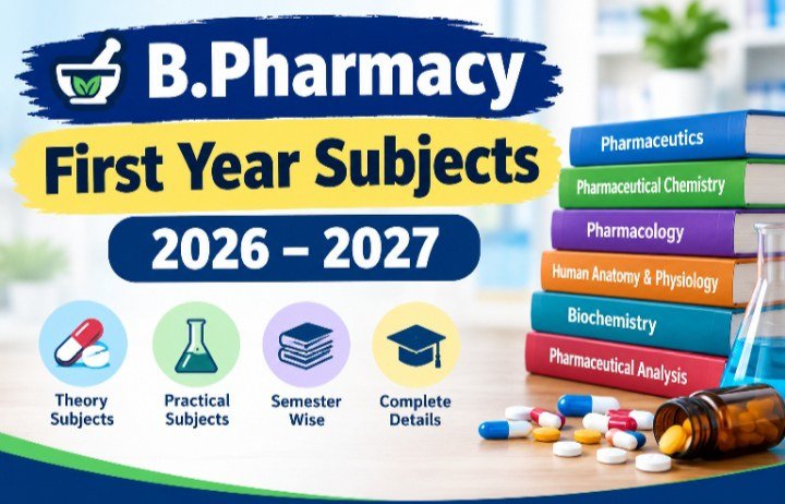 B. Pharmacy first year subjects 2026- 27