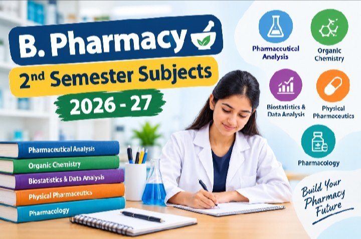 B pharmacy second semester subjects 2026-27
